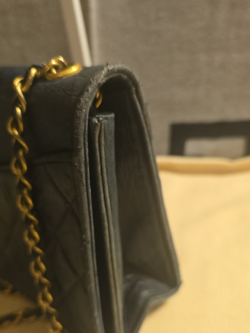 CHANEL Navy Blue Quilted Lambskin Shoulder Bag - Picture 7 of 15